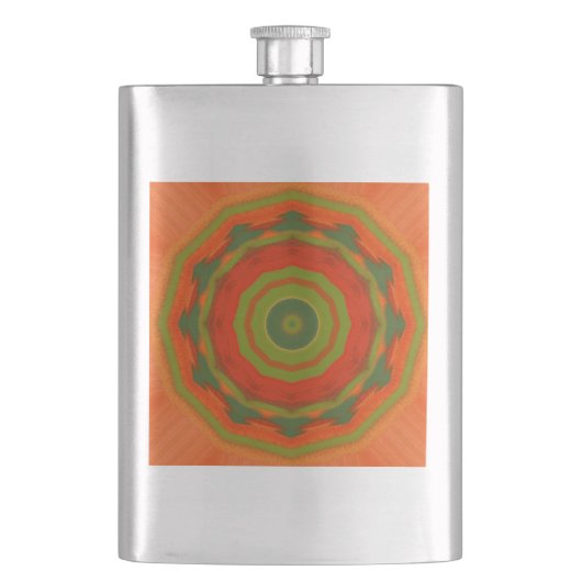 Oranje Twirl Heupfles (Voorkant)