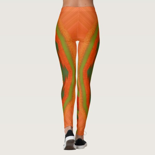 Oranje Twirl Leggings (Achterkant)