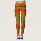 Oranje Twirl Leggings (Voorkant)