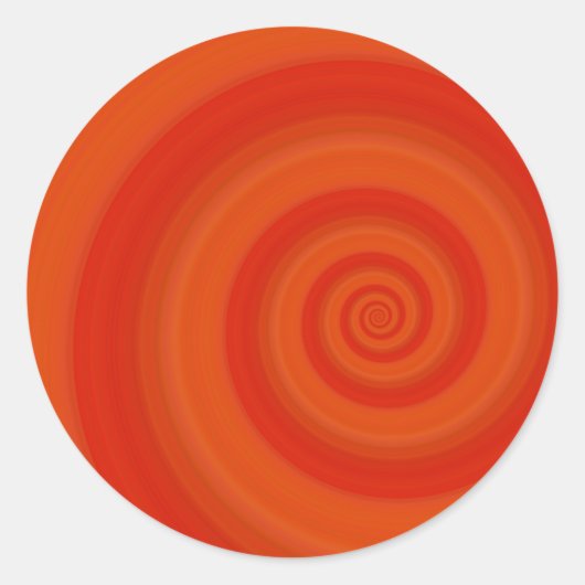Oranje Twist Ronde Sticker (Voorkant)