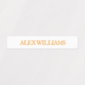 Oranje Typewriter | Waterdichte naamlabels Labels (Design 1)