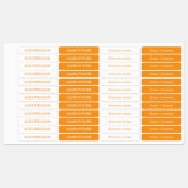 Oranje Typewriter | Waterdichte naamlabels Labels (Vel)