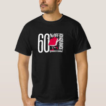 oranje typografie heren zwarte waarde t-shirt
