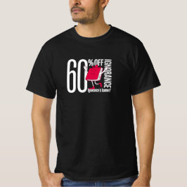 oranje typografie heren zwarte waarde t-shirt