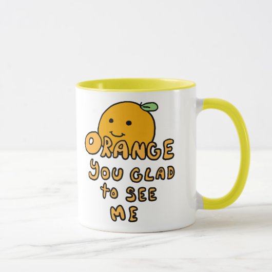 oranje u bent blij om te drinken mok (Rechts)