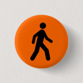 oranje u blij ronde button 3,2 cm (Voorkant)