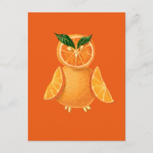 Oranje uil briefkaart (Voorkant)
