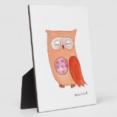 Oranje uil fotoplaat (Zijkant)
