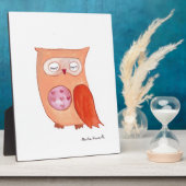 Oranje uil fotoplaat (Zijkant)