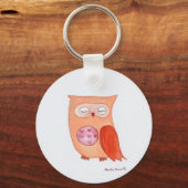 Oranje uil sleutelhanger (Voorkant)