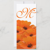 Oranje uitnodiging tot het huwelijk (Achterkant)