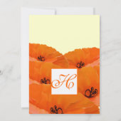 Oranje uitnodiging tot het huwelijk (Achterkant)