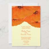 Oranje uitnodiging tot het huwelijk (Voorkant)