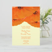 Oranje uitnodiging tot het huwelijk (Staand voorkant)