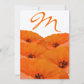 Oranje uitnodiging tot het huwelijk (Achterkant)