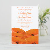 Oranje uitnodiging tot het huwelijk (Staand voorkant)