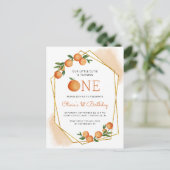 Oranje uitnodiging tot het indienen van kleine Cut (Staand voorkant)