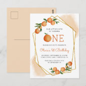 Oranje uitnodiging tot het indienen van kleine Cut (Voorkant / Achterkant)