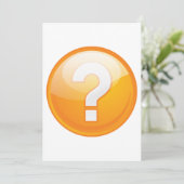 Oranje uitnodiging tot het indienen van vragen (Staand voorkant)