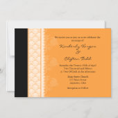 Oranje uitnodiging tot het uitzenden van het zwart magnetische uitnodiging (Voorkant)