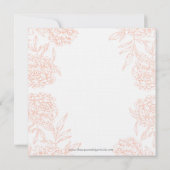 Oranje uitnodiging tot weduwschap met pinda's (Achterkant)