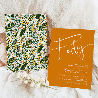 Oranje uitnodiging voor 40ste verjaardag