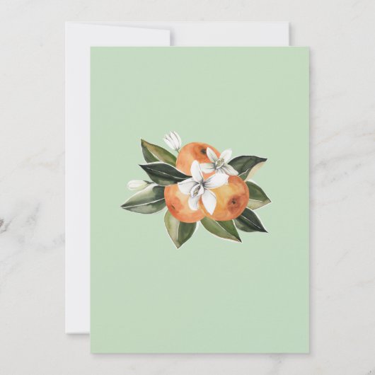 Oranje uitnodiging voor de eerste verjaardag van d (Achterkant)