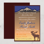 Oranje uitnodiging voor een artistieke bruiloft op (Voorkant / Achterkant)