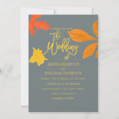 Oranje uitnodiging voor herfstfeest op feestdag (Voorkant)