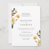 Oranje uitnodiging voor het aangaan van een huweli (Voorkant)