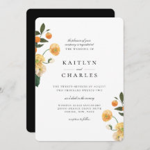 Oranje uitnodiging voor het aangaan van een huweli