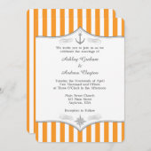 Oranje uitnodiging voor het uitroepen van witte gr (Voorkant / Achterkant)