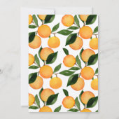 Oranje uitnodiging voor kleine Cutie 2e verjaardag (Achterkant)