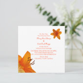 Oranje uitnodiging voor weddenschappen met asbest  (Staand voorkant)