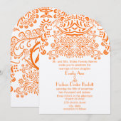 Oranje uitnodiging voor weddenschappen met het mer (Voorkant / Achterkant)