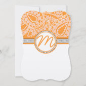 Oranje uitnodiging voor weddenschappen met Stippen (Achterkant)