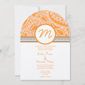 Oranje uitnodiging voor weddenschappen met Stippen (Voorkant)