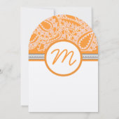 Oranje uitnodiging voor weddenschappen met Stippen (Achterkant)