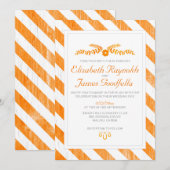 Oranje uitnodigingen tot weduwschap (Voorkant / Achterkant)