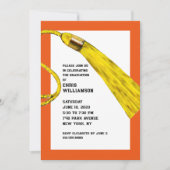 Oranje uitnodigingen van de Graduation Party (Voorkant)