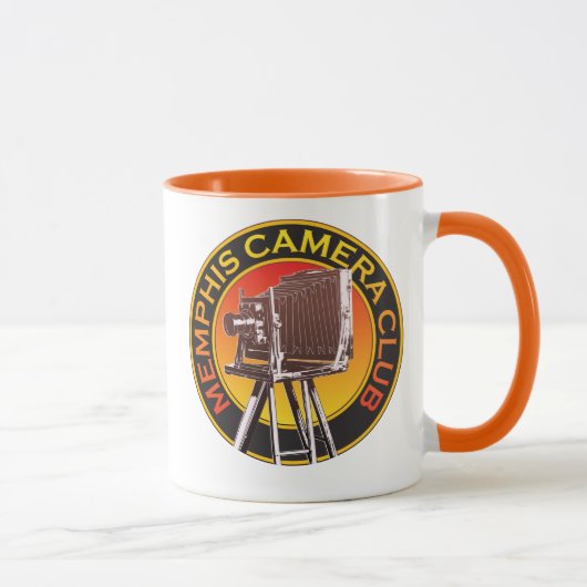 Oranje Uitzicht camera Logo 11 oz Ringer Mok (Rechts)