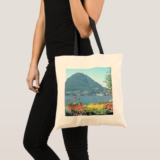 Oranje Uitzichten van tuinen, Lugano, Zwitserland Tote Bag (Voorkant (product))