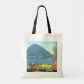 Oranje Uitzichten van tuinen, Lugano, Zwitserland Tote Bag (Voorkant)