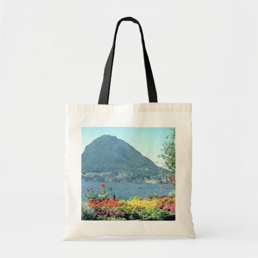 Oranje Uitzichten van tuinen, Lugano, Zwitserland Tote Bag (Voorkant)