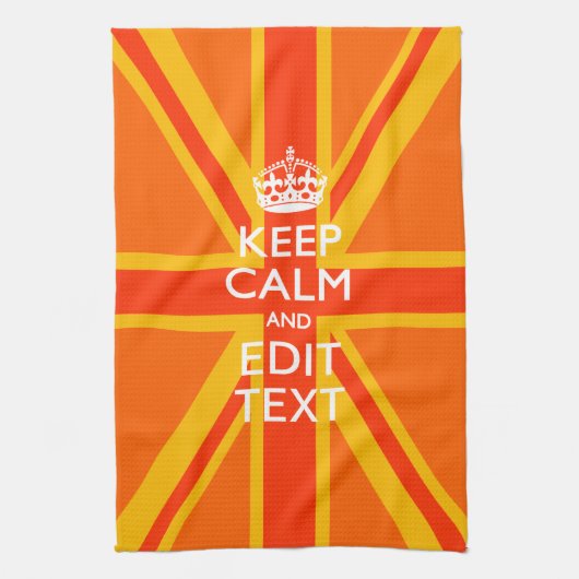 Oranje Unievaartuig Britse vlag Swag Theedoek (Verticaal)