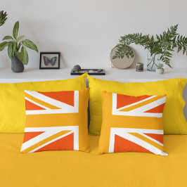 Oranje Union Jack Half Kussen
