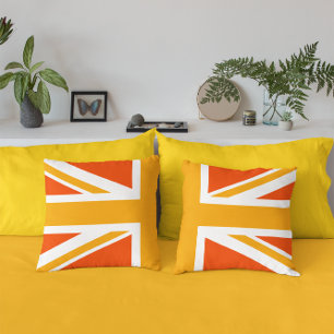 Oranje Union Jack Half Kussen
