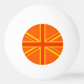 Oranje Union Jack Pingpongbal (Voorkant)