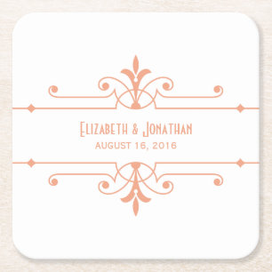 Oranje v2 Fancy Onderzetter voor sierpapier