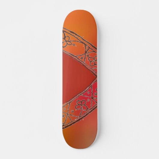 Oranje V Skateboard (Voorkant)
